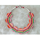 Multi- Col Striped Necklace 